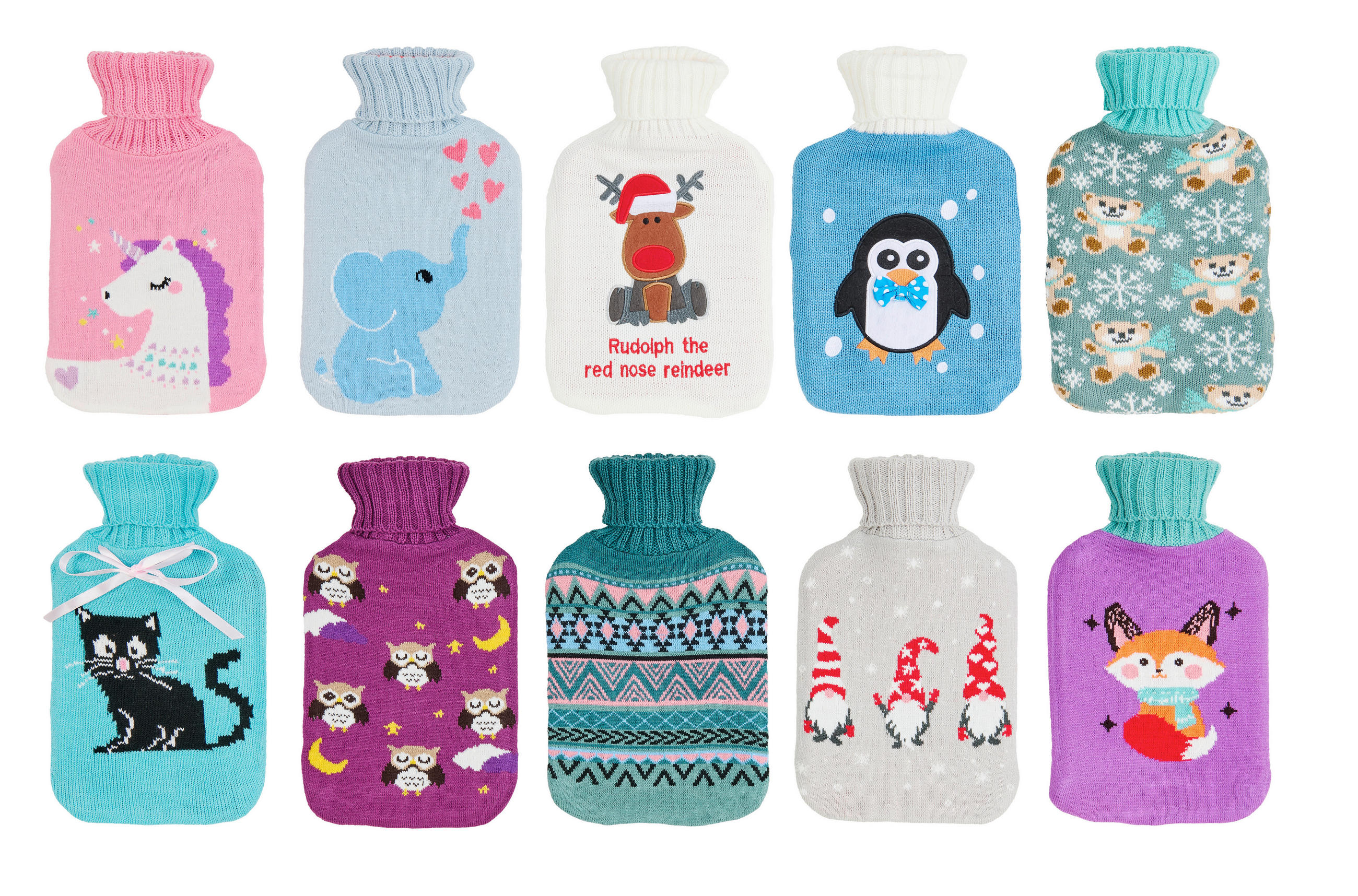 VÄRMEFLASKA textil, naturmaterial  - multicolor, Lifestyle, textil/naturmaterial (2l) - X-Mas