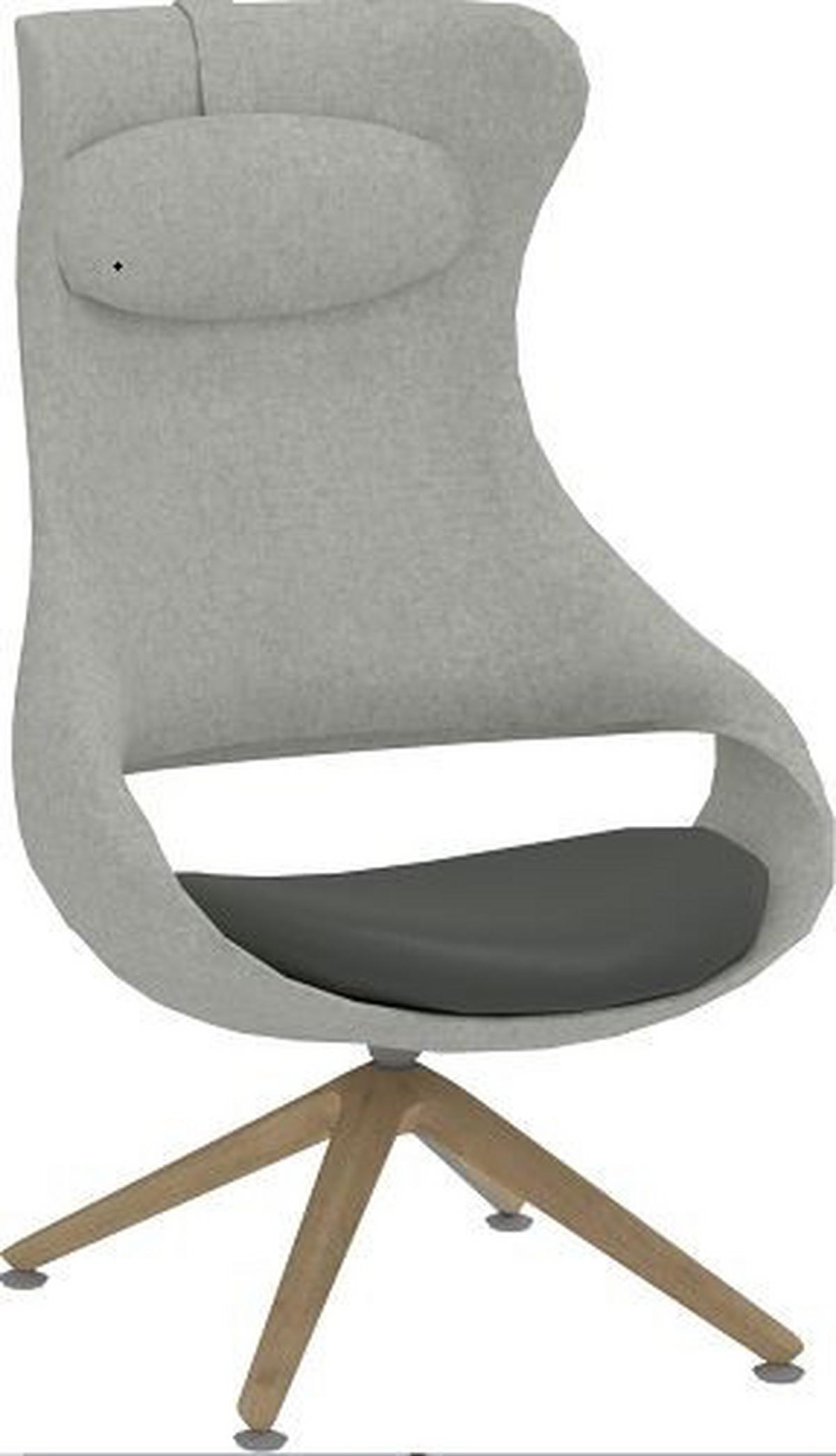 FÜLES FOTEL - tölgyfa színű/barna, Natur, bőr/fa (78/123/83cm) - Voglauer