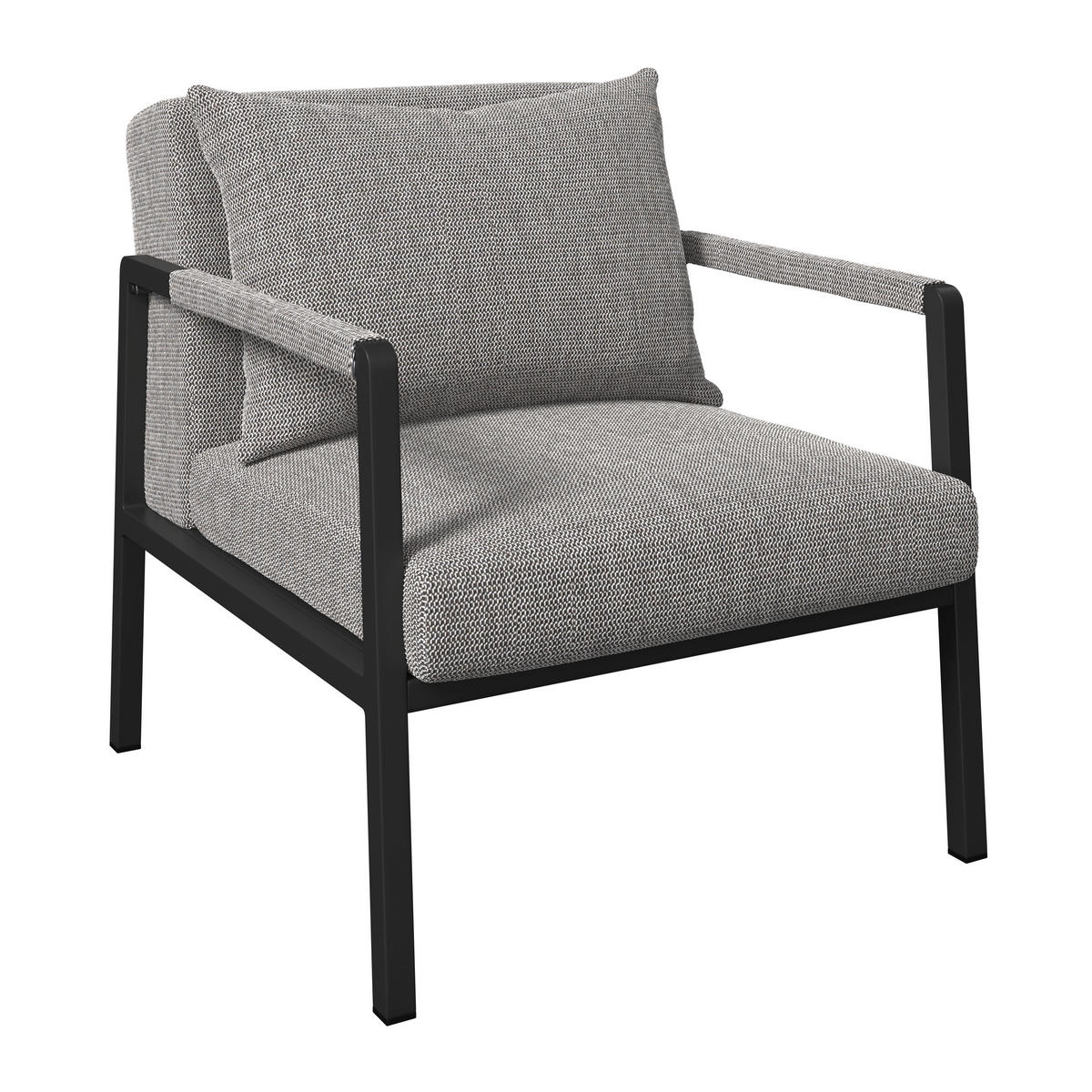 LOUNGEGARNITUR 4-teilig   210/80/86 cm Aluminium  - Anthrazit/Grau, LIFESTYLE, Stein/Textil (210/80/86cm) - Ambia Garden