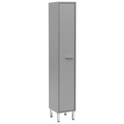 HOCHSCHRANK 25/152/30 cm - Chromfarben/Grau, Design, Holzwerkstoff/Metall (25/152/30cm) - Stylife