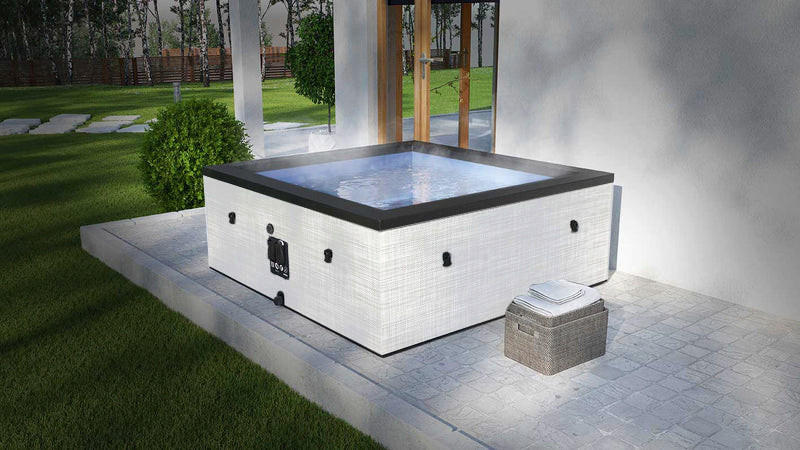 WHIRLPOOL NETSPA IDAHO SP-IDA6-PW  - Grauweiß, MODERN, Kunststoff (180/180/70cm)