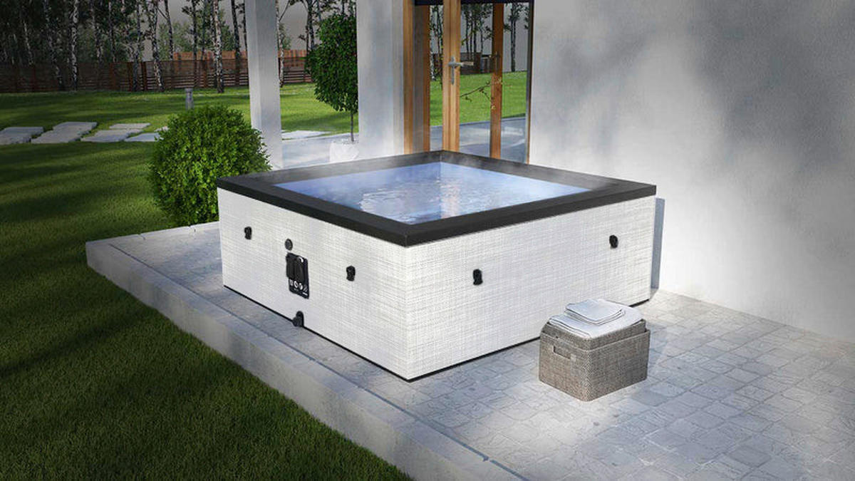 WHIRLPOOL NETSPA IDAHO SP-IDA6-PW  - Grauweiß, MODERN, Kunststoff (180/180/70cm)