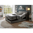BOXSPRINGBETT 180/200 cm,  in Grau, Matratze, Bettkasten, Topper, motorische Verstellbarkeit, H2 = mittel  - Silberfarben/Grau, Design, Kunststoff/Textil (180/200cm) - Esposa