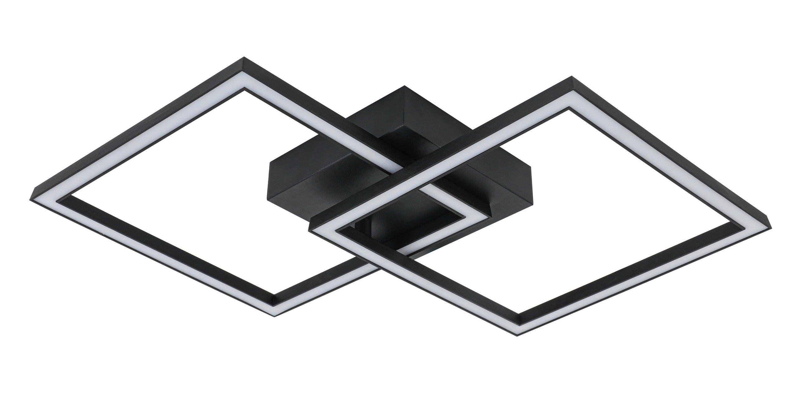 PLAFONIERĂ CU LED - negru, Trend, plastic/metal (57/35/6,5cm) - Boxxx