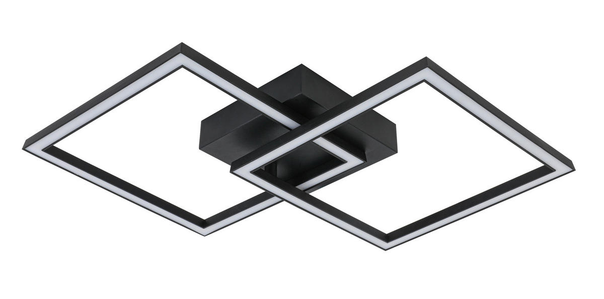 PLAFONIERĂ CU LED - negru, Trend, plastic/metal (57/35/6,5cm) - Boxxx