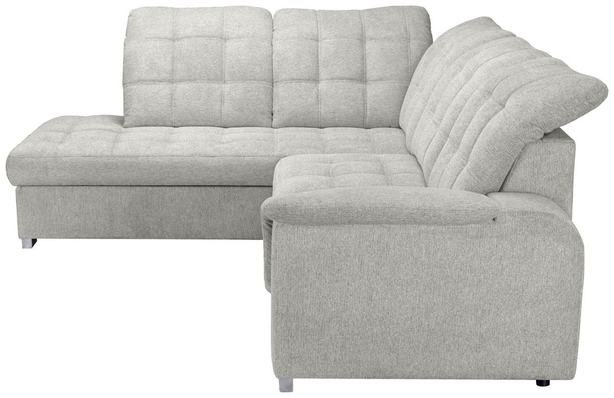 ECKSOFA Beige Chenille  - Chromfarben/Beige, KONVENTIONELL, Kunststoff/Textil (205/260cm) - Carryhome