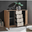 SIDEBOARD DANAO  in 140/90/38 cm  - Kaschmir/Eichefarben, Design, Holzwerkstoff/Metall (140/90/38cm) - Xora