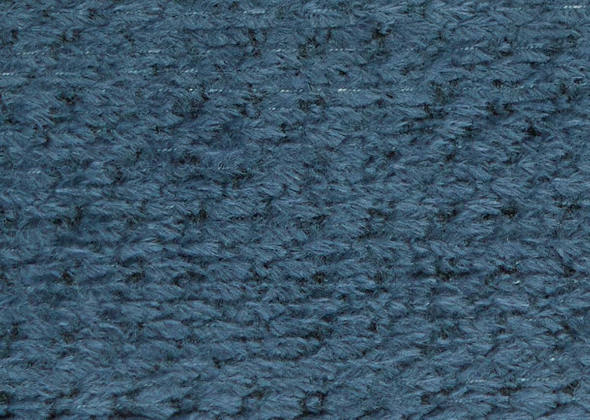 ECKSOFA Chenille Blau  - Blau/Schwarz, Design, Kunststoff/Textil (267/187cm) - Stylife