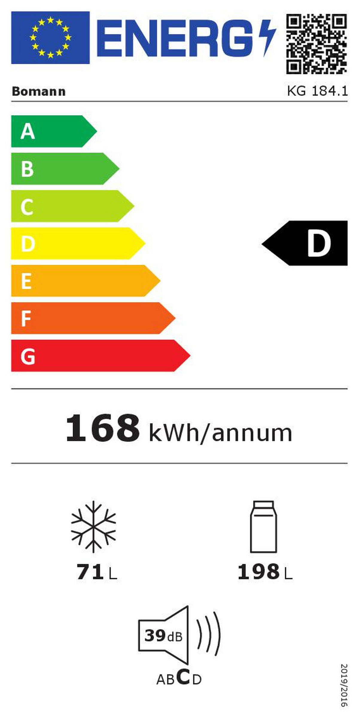 KÜHL-GEFRIER-KOMBINATION 55/180/55,8 cm 718411  - KONVENTIONELL (55/180/55,8cm) - Bomann