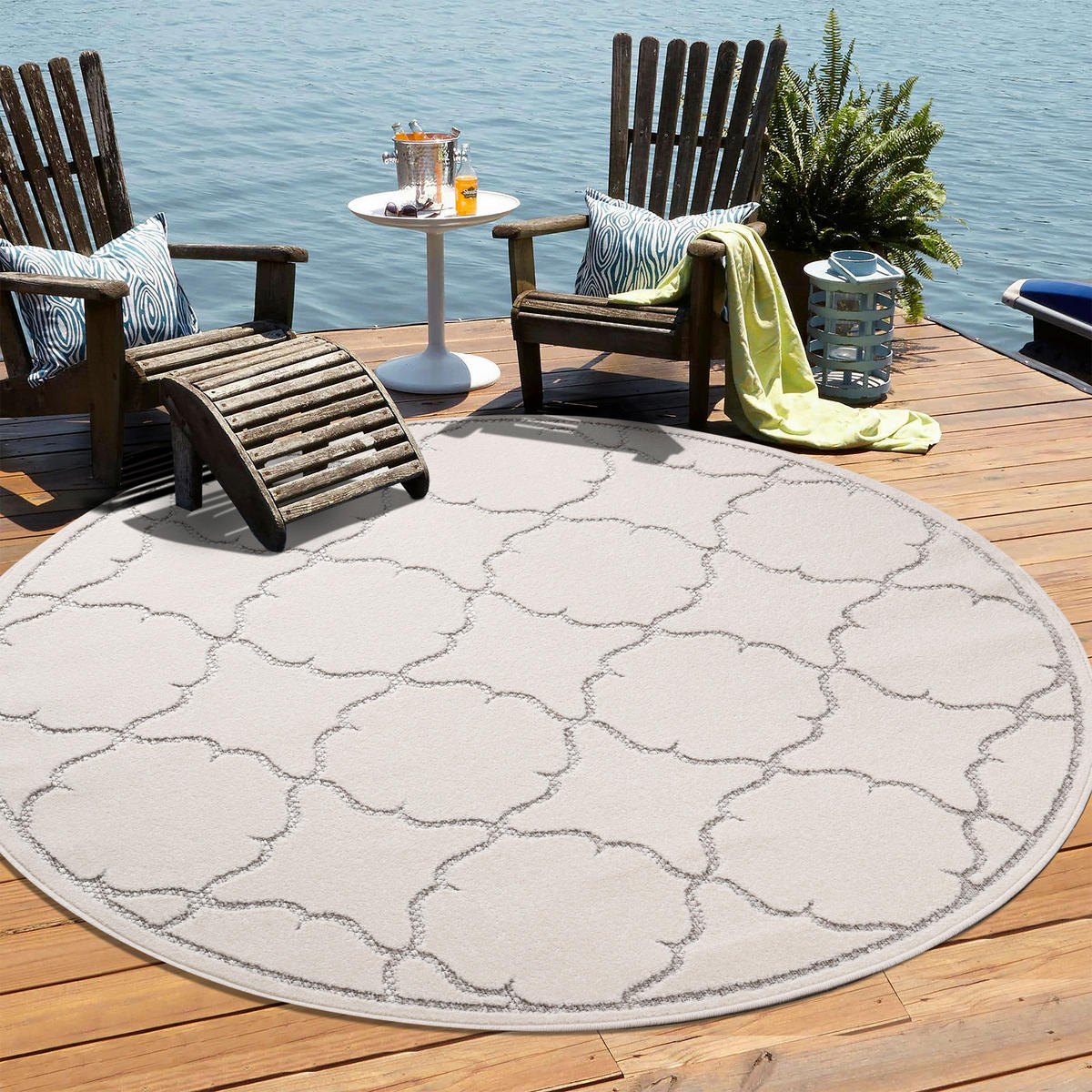 TEPIH ZA UNUTAR./VANJ. UPORAB  150 cm  krem  Berlin  - krem, Lifestyle, tekstil/plastika (150cm)