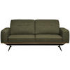 3-SITZER-SOFA Struktur Olivgrün  - Schwarz/Olivgrün, Design, Textil/Metall (205/76-97/102cm) - Novel