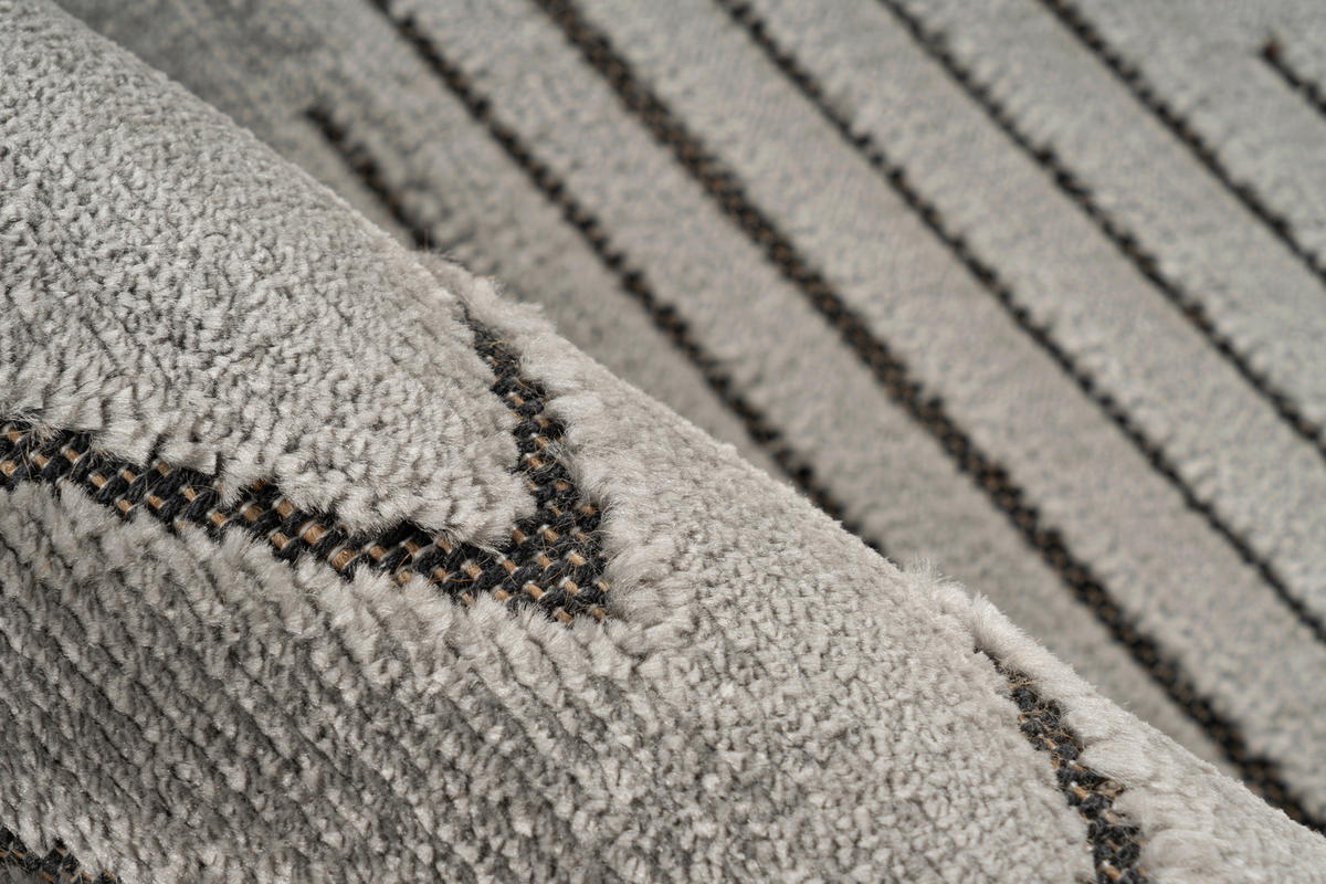 FLACHWEBETEPPICH Wohnzimmer 160/230 cm Grau rechteckig  - Grau, Basics, Textil (160/230cm) - Kayoom