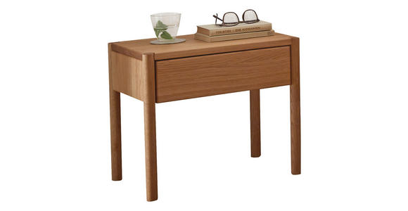 NACHTKÄSTCHEN in massiv Wildeiche Wildeiche  - Wildeiche, KONVENTIONELL, Holz (45,5/43/33,5cm) - Linea Natura