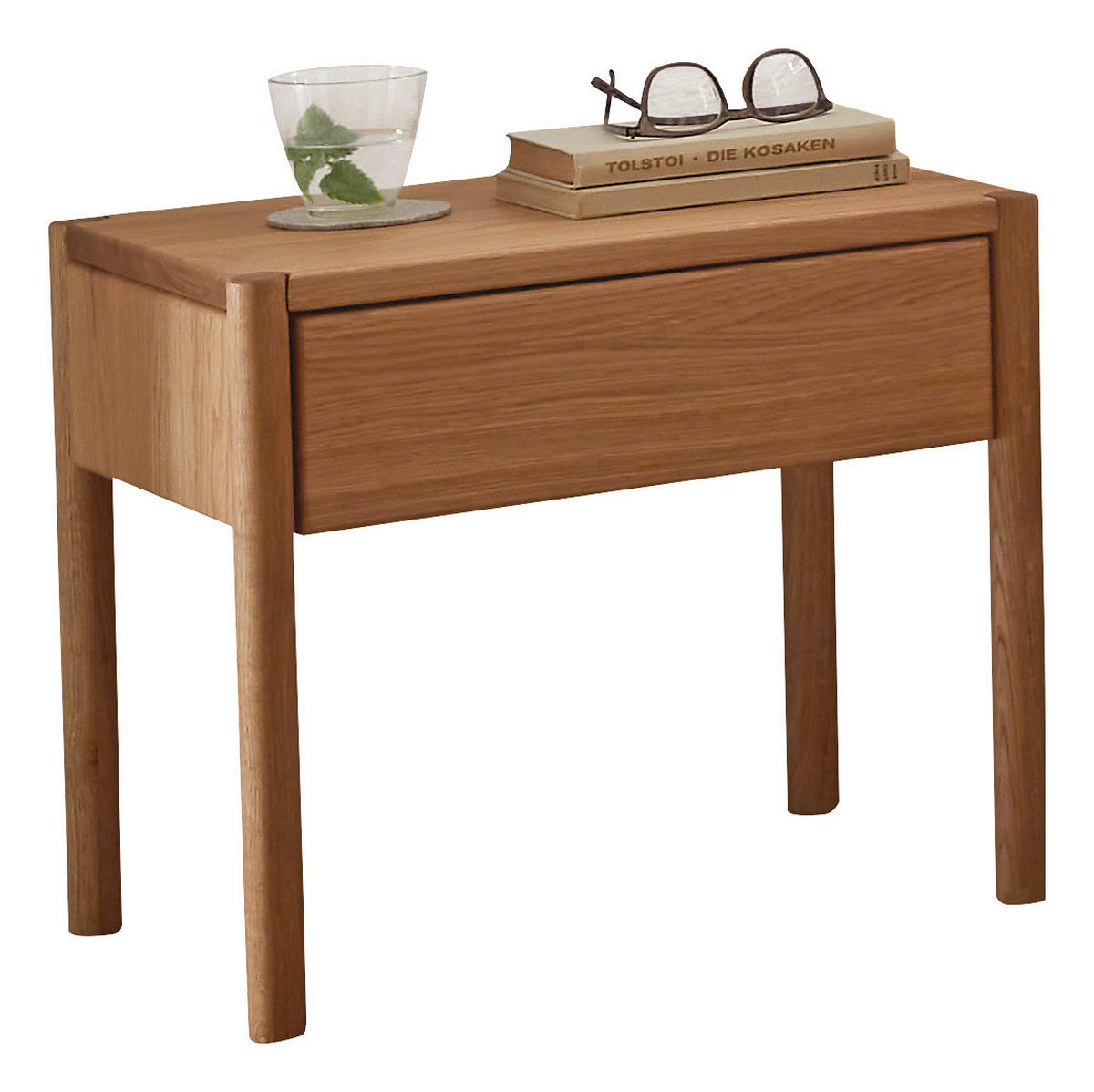NACHTTISCH 45,5/43/33,5 cm  massiv Wildeiche Wildeiche  - Wildeiche, Konventionell, Holz (45,5/43/33,5cm) - Linea Natura