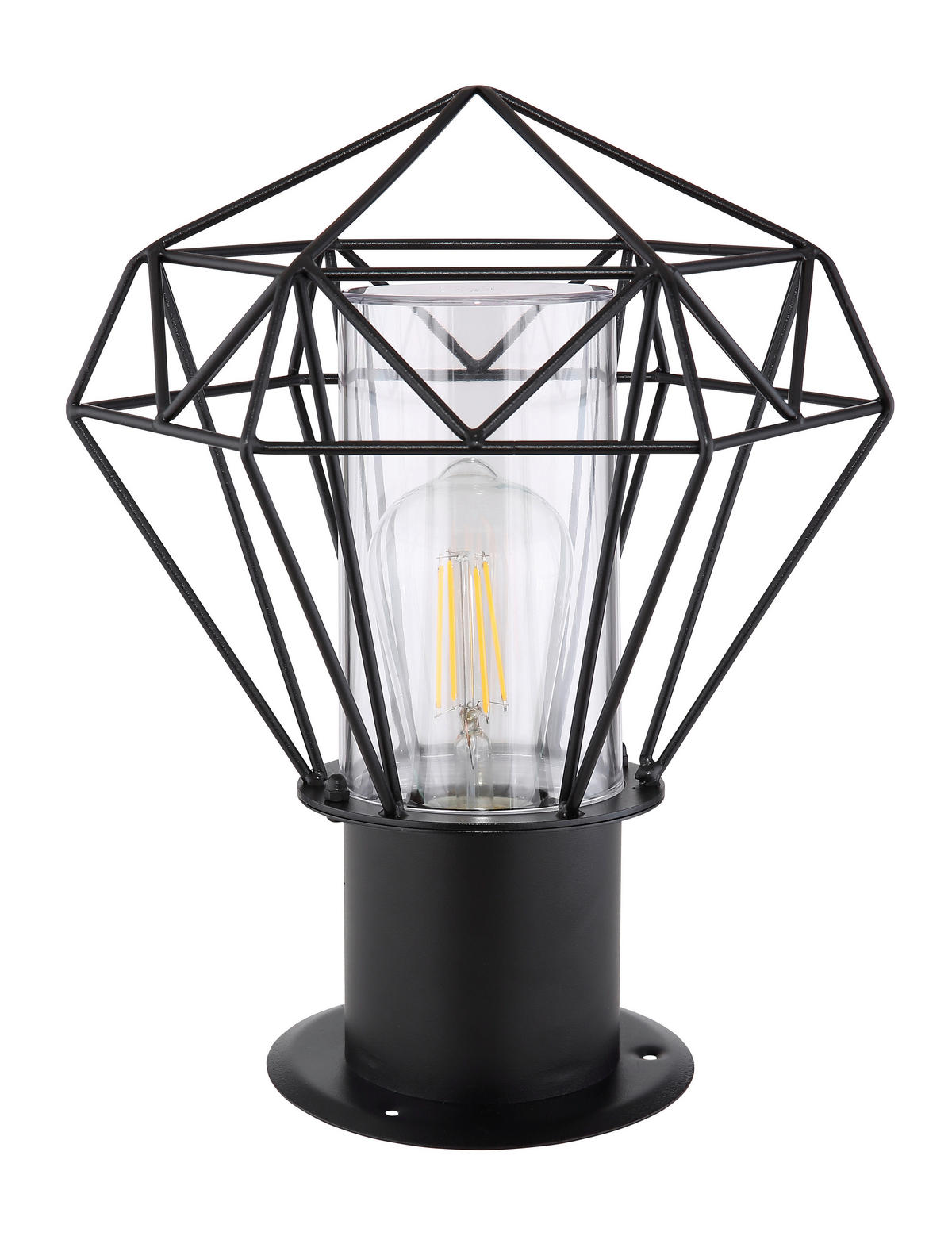 AUßENLEUCHTE - Klar/Schwarz, Basics, Kunststoff/Metall (22,5/25,5/31,5cm) - Globo