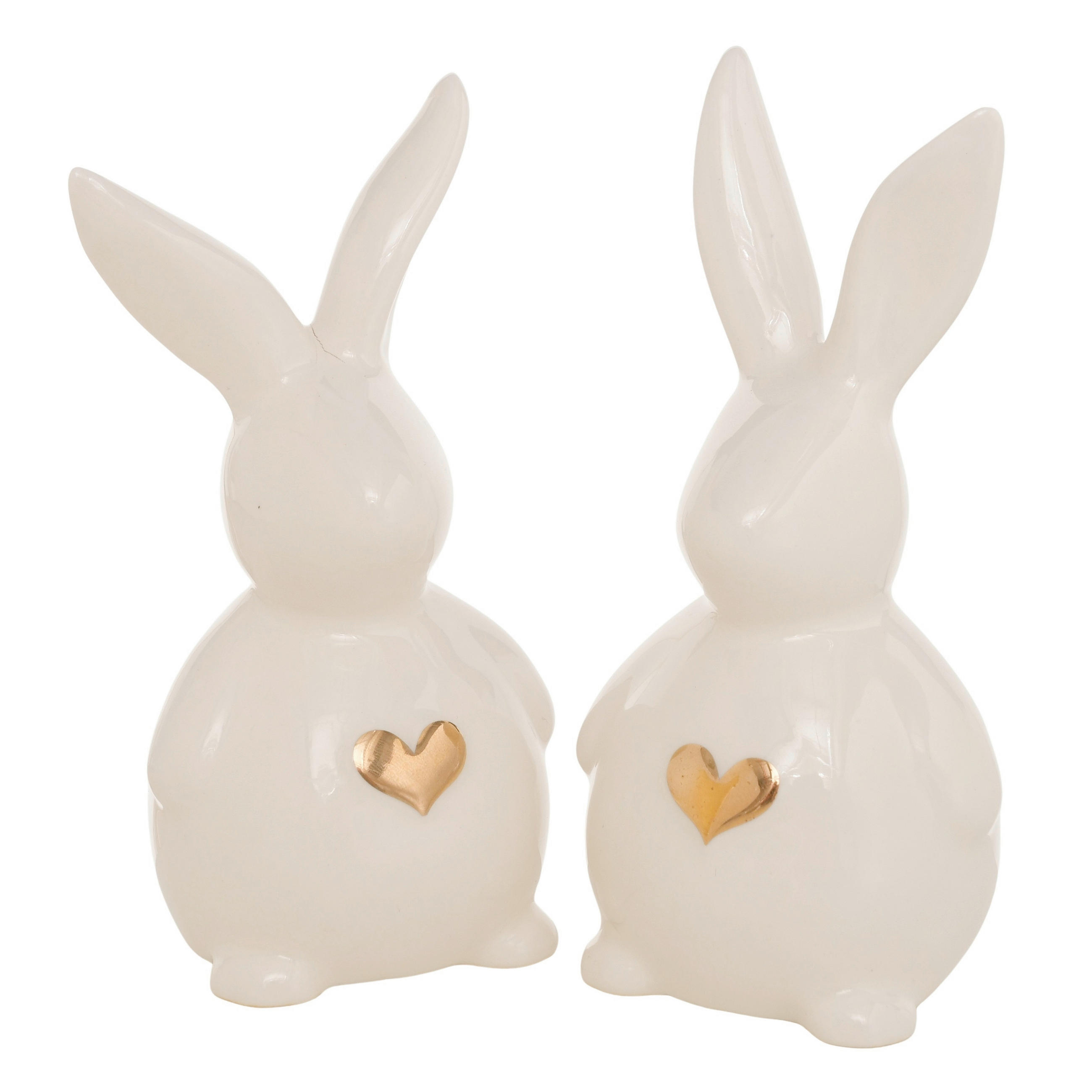 VELIKONOČNÍ ZAJÍČEK - bílá, Basics, keramika (7/6,5/14cm)