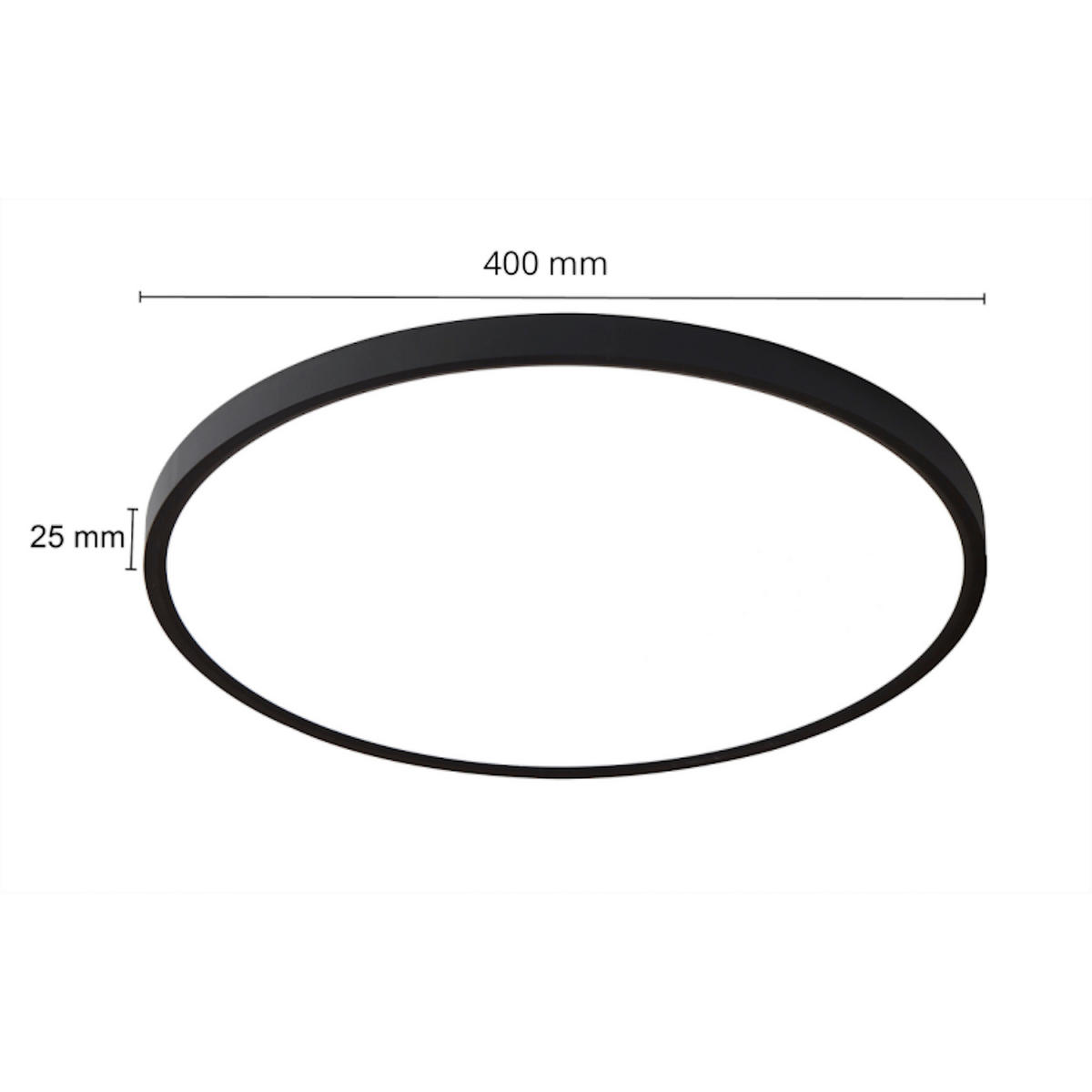 LED-DECKENLEUCHTE California  2.5/40/40 cm  - Schwarz, Design, Kunststoff (2.5/40/40cm)