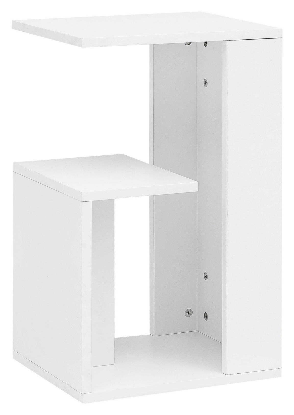 POMOĆNI STOLIĆ bijela  drvni materijal   - bijela, Design, drvni materijal (30/35/61cm) - MID.YOU