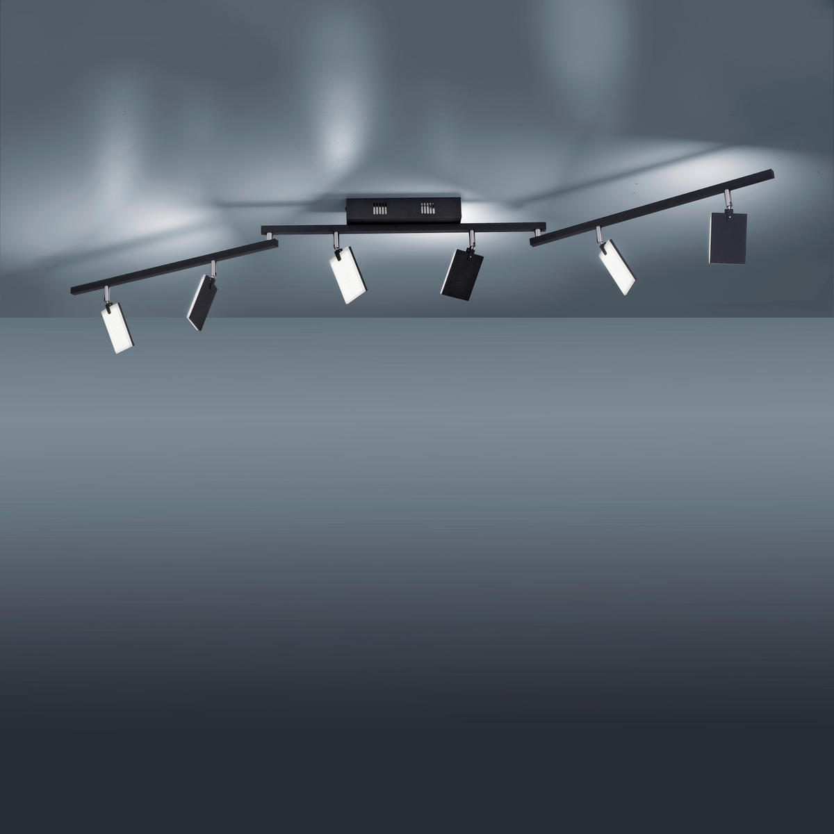 LED-STRAHLER PURE-MIRA 161/104/34 cm   - Schwarz, Design, Kunststoff/Metall (161/104/34cm) - Neuhaus PURE
