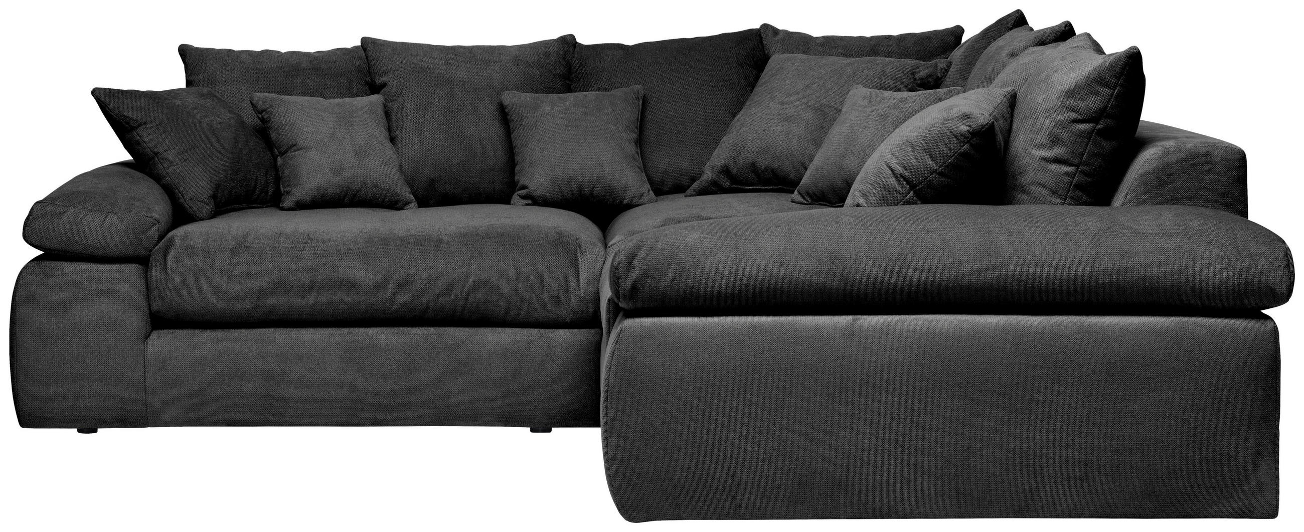 ECKSOFA Schwarz Webstoff  - Schwarz, Design, Kunststoff/Textil (284/284cm) - Carryhome