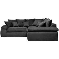Freisteller von Carryhome ECKSOFA Schwarz Webstoff.