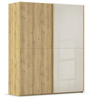 SCHWEBETÜRENSCHRANK 180/223/68 cm 2-türig Eichefarben, Champagner  - Champagner/Eichefarben, Design, Glas/Holz (180/223/68cm) - Novel