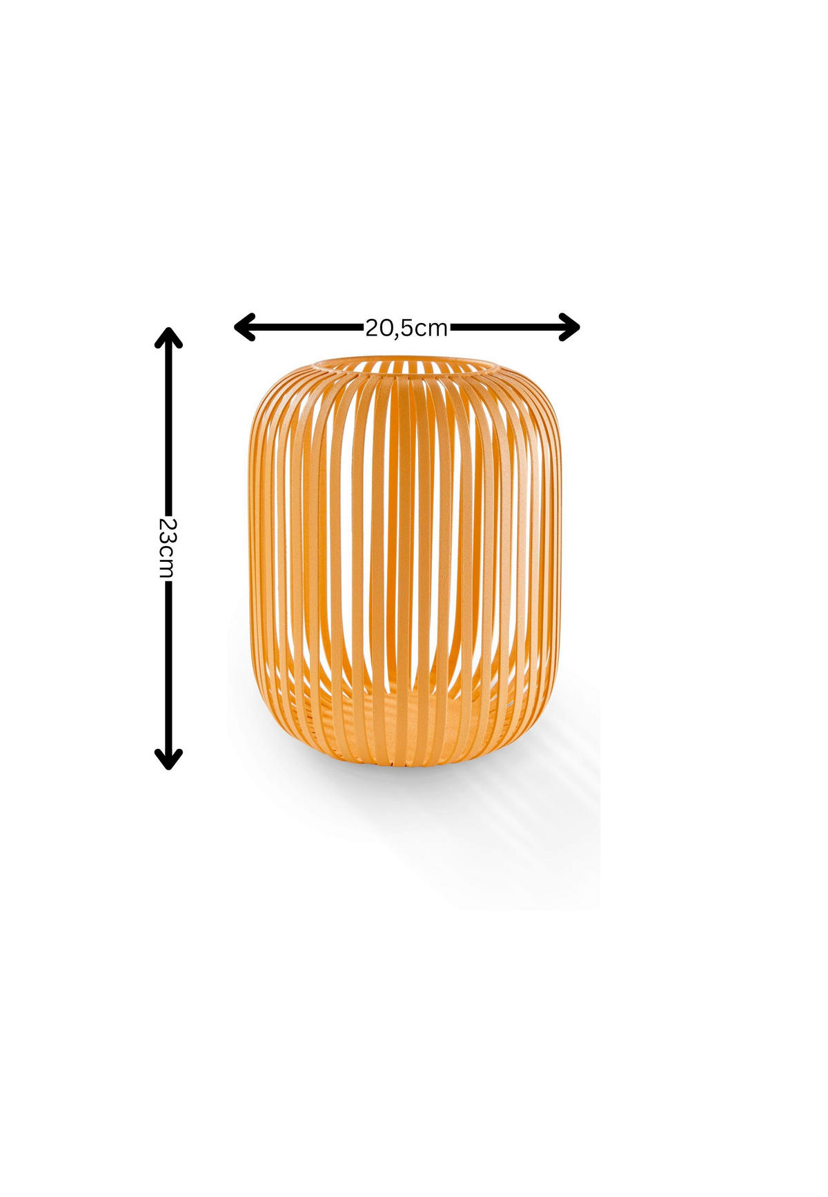 LATERNE - Aprikose, Basics, Metall (20,5/23cm) - FYNCH-HATTON