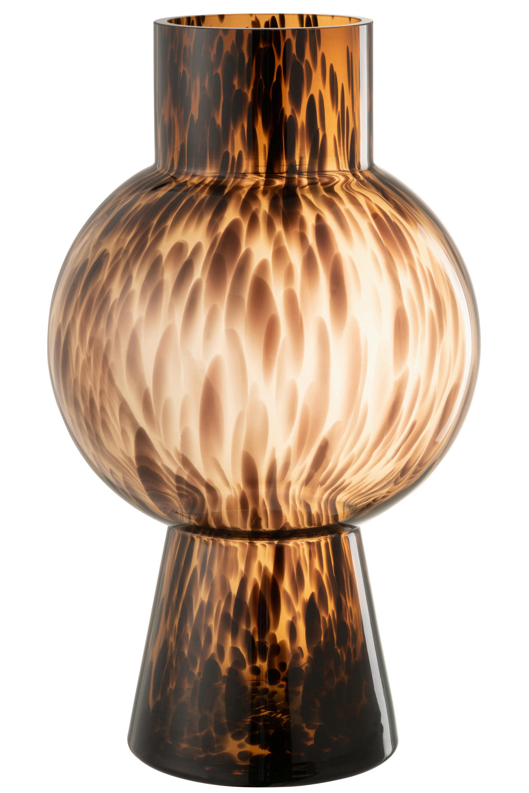 VASE  - Braun, Basics, Glas (25/25/46cm) - Ambia Home