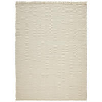 HANDWEBTEPPICH Weiß  - Weiß, Basics, Textil (70cm) - Linea Natura