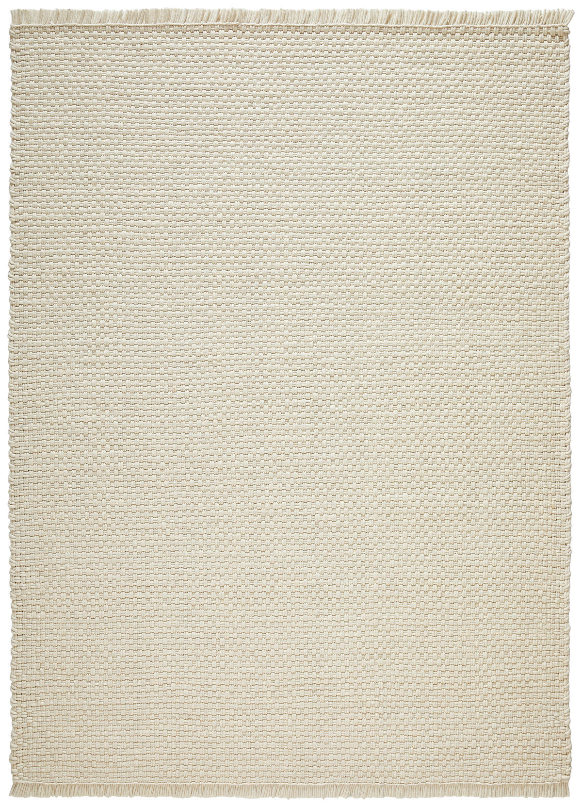 HANDWEBTEPPICH Weiß  - Weiß, Basics, Textil (70cm) - Linea Natura