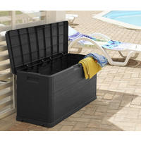 KISSENBOX - Anthrazit, Modern, Kunststoff (117/56/45cm)