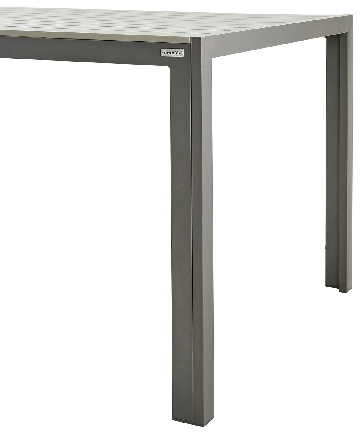 GARTENTISCH 180/90/74 cm Metall, Kunststoff Grau, Dunkelgrau rechteckig  - Dunkelgrau/Grau, Konventionell, Kunststoff/Metall (180/90/74cm) - Ambia Garden