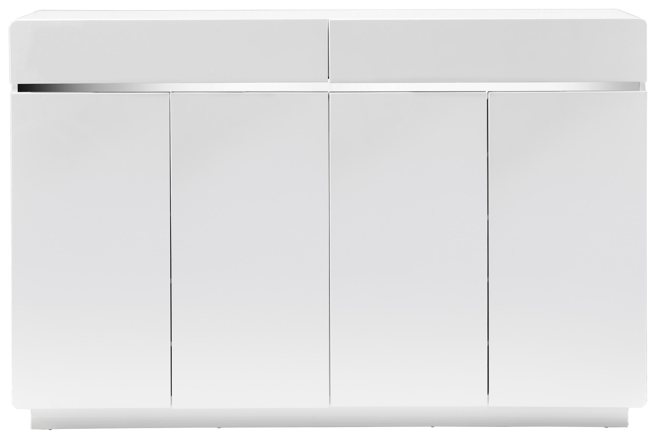 SCHUHSCHRANK  in 160,3/104,5/34,5 cm  - Weiss/Edelstahlfarben, Design, Holzwerkstoff/Metall (160,3/104,5/34,5cm) - Xora