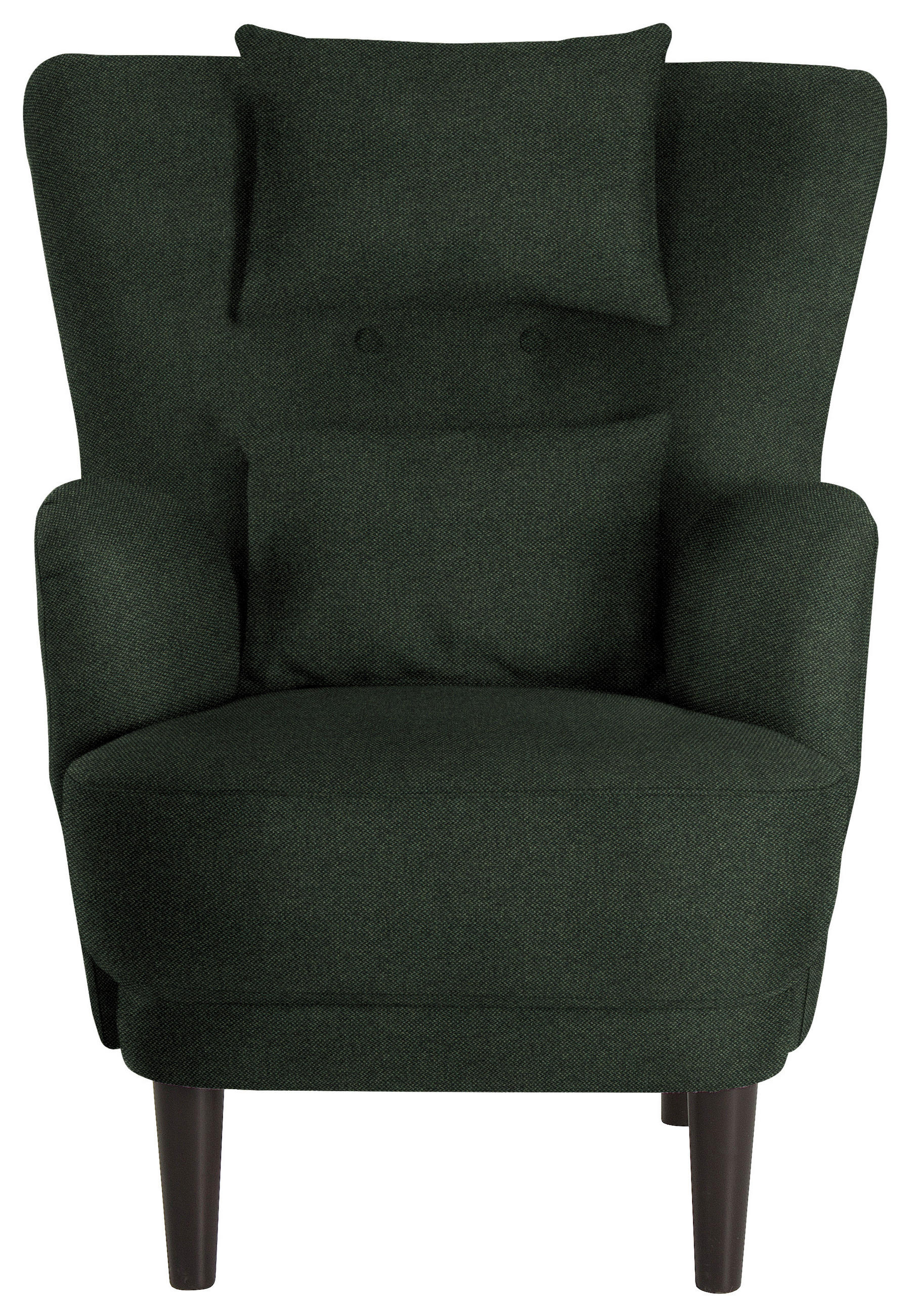 ÖRONLAPPSFÅTÖLJ i flatväv olivgrön  - olivgrön/svart, Design, trä/textil (81/106/90cm) - MID.YOU