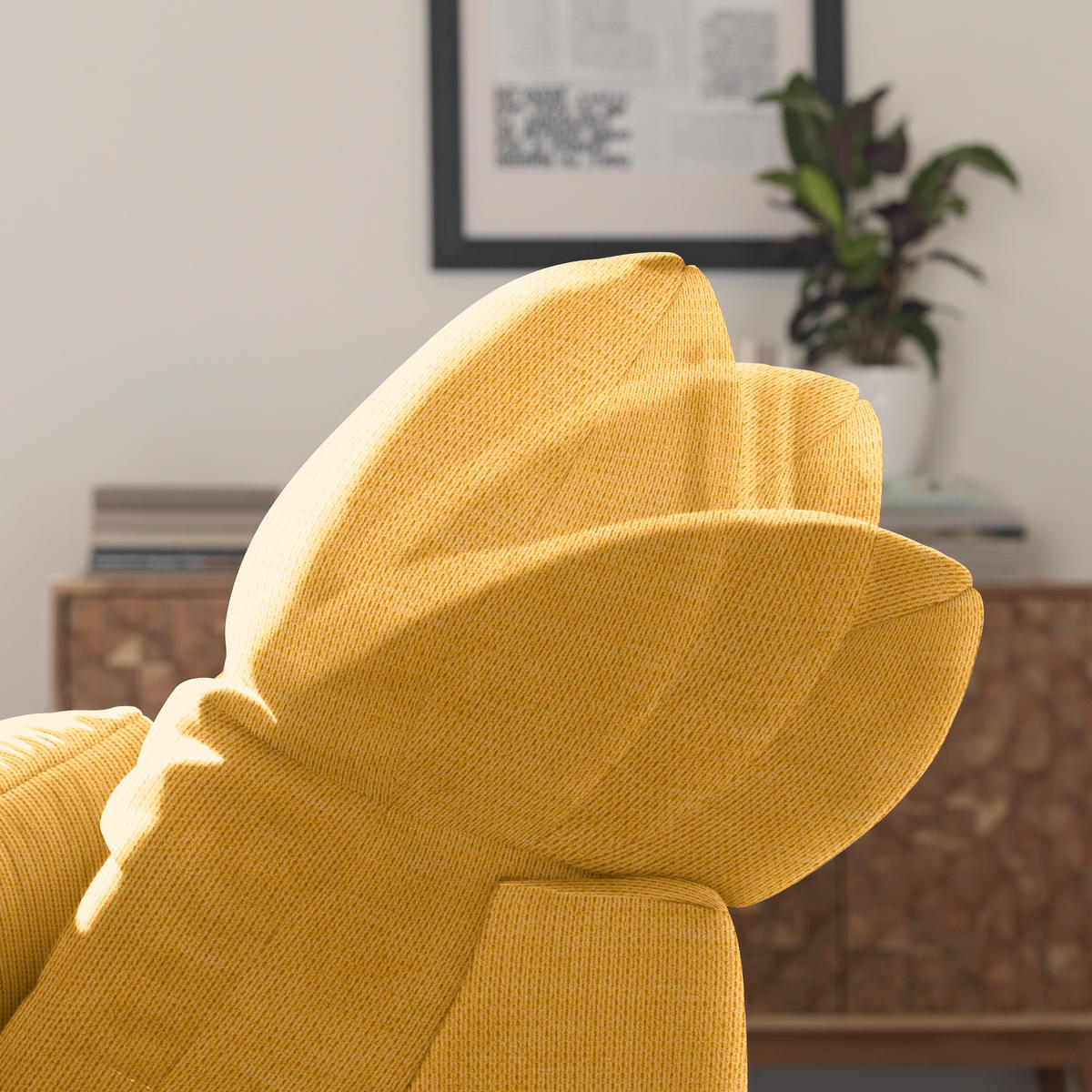 ECKSOFA in Mikrofaser Dunkelgelb  - Chromfarben/Dunkelgelb, Design, Textil/Metall (180/265cm) - Carryhome