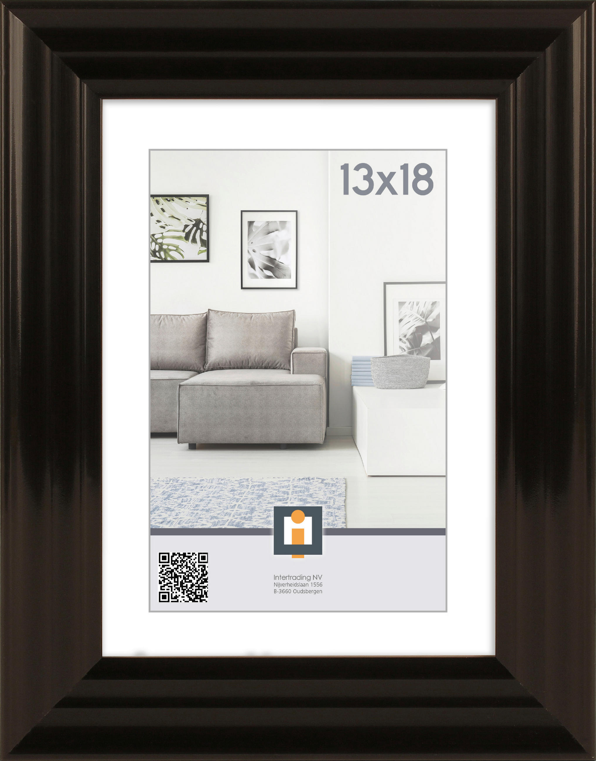 RÁM NA OBRAZY, 1 foto 13 cm x 18 cm - černá, Basics, plast/sklo (22,9/17,8cm)