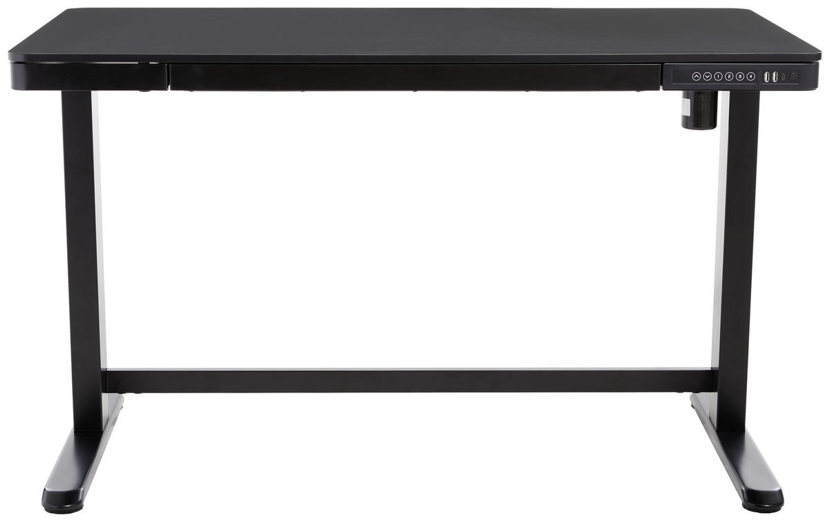 PÍSACÍ STÔL, čierna, 120/60/72 cm - čierna, Modern, kov/kompozitné drevo (120/60/72cm) - Livetastic