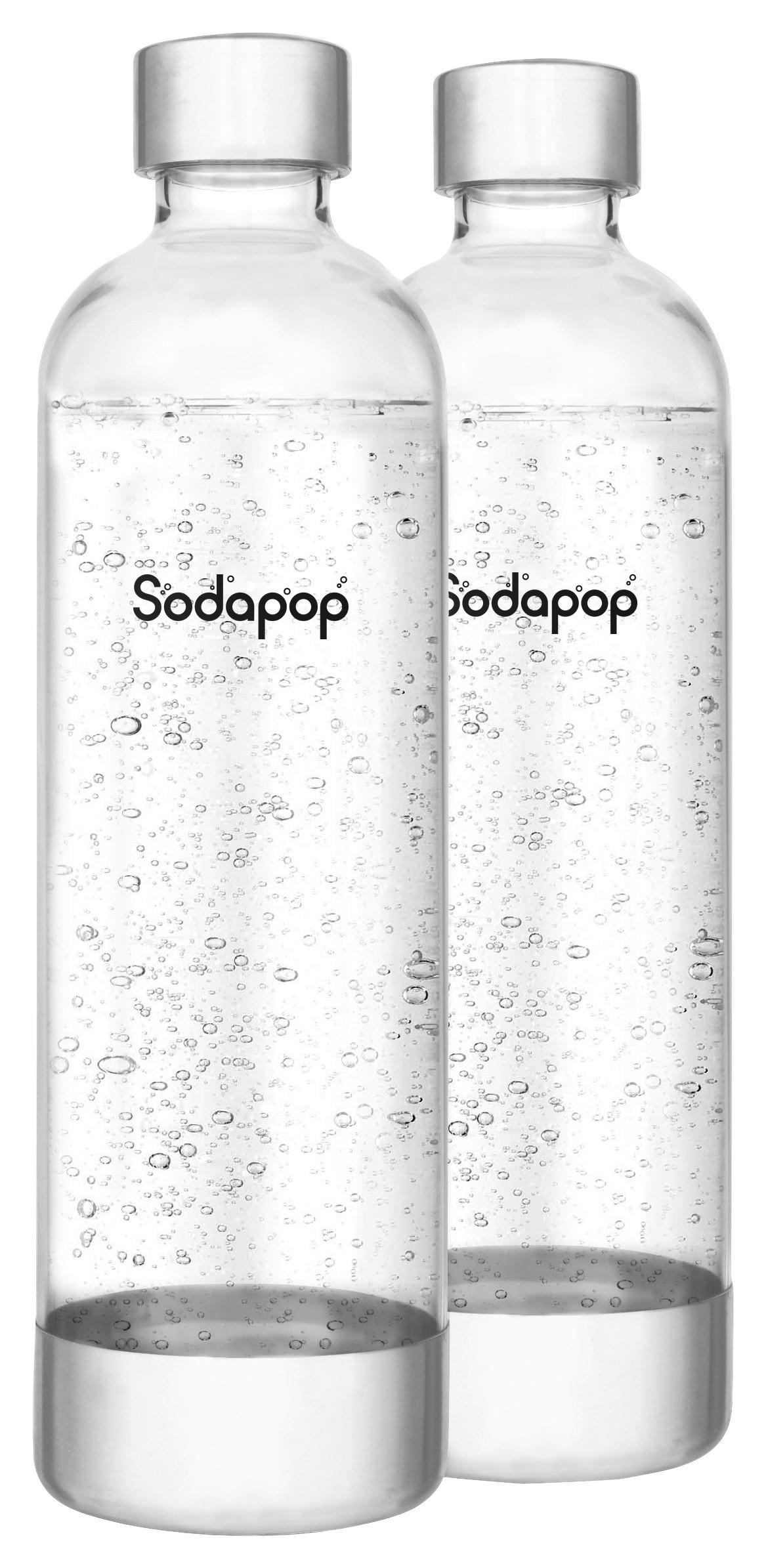 WASSERSPRUDLER-FLASCHE Cooper 2er Set  - Transparent, Basics, Kunststoff (8.5/29/8.5cm) - Sodapop