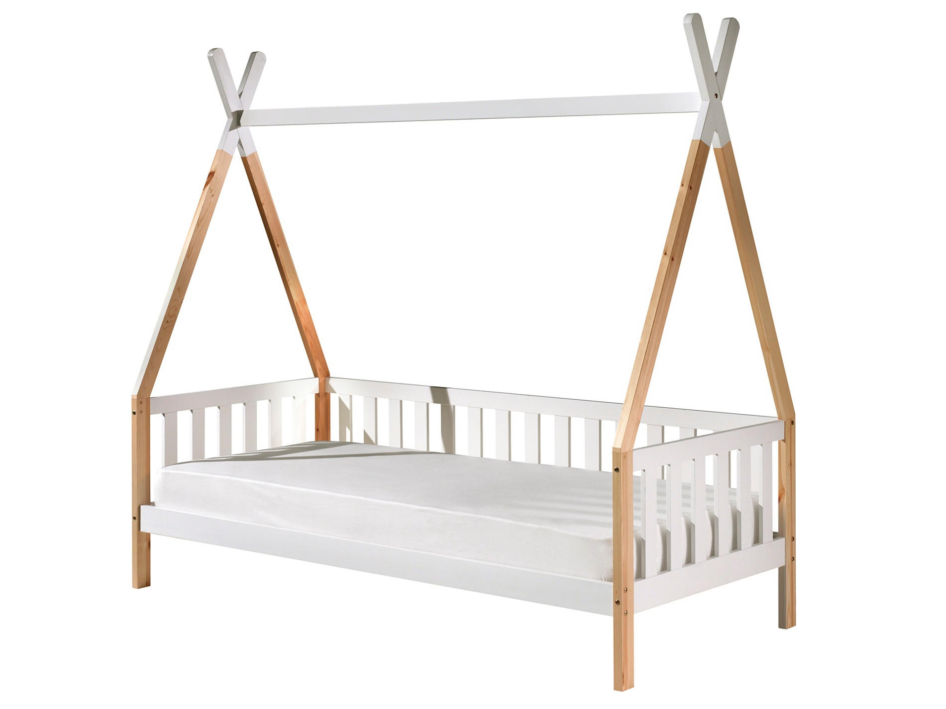 HAUSBETT Rollrost, Bettschublade 90/200 cm  in Weiß, Kieferfarben  - Weiß/Kieferfarben, MODERN, Holz/Holzwerkstoff (90/200cm) - MID.YOU