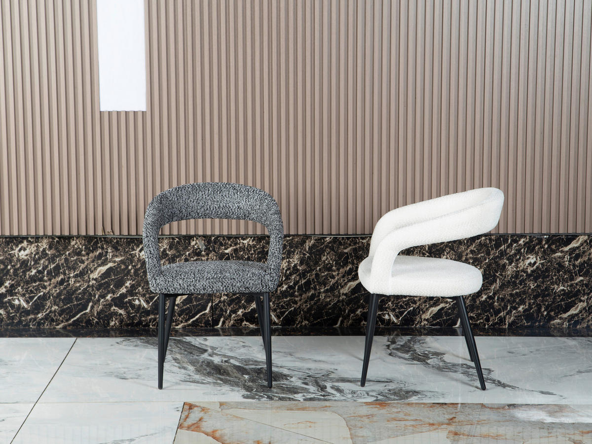 ARMLEHNSTUHL   - Schwarz, MODERN, Textil/Metall (59/79,5/60cm) - MID.YOU