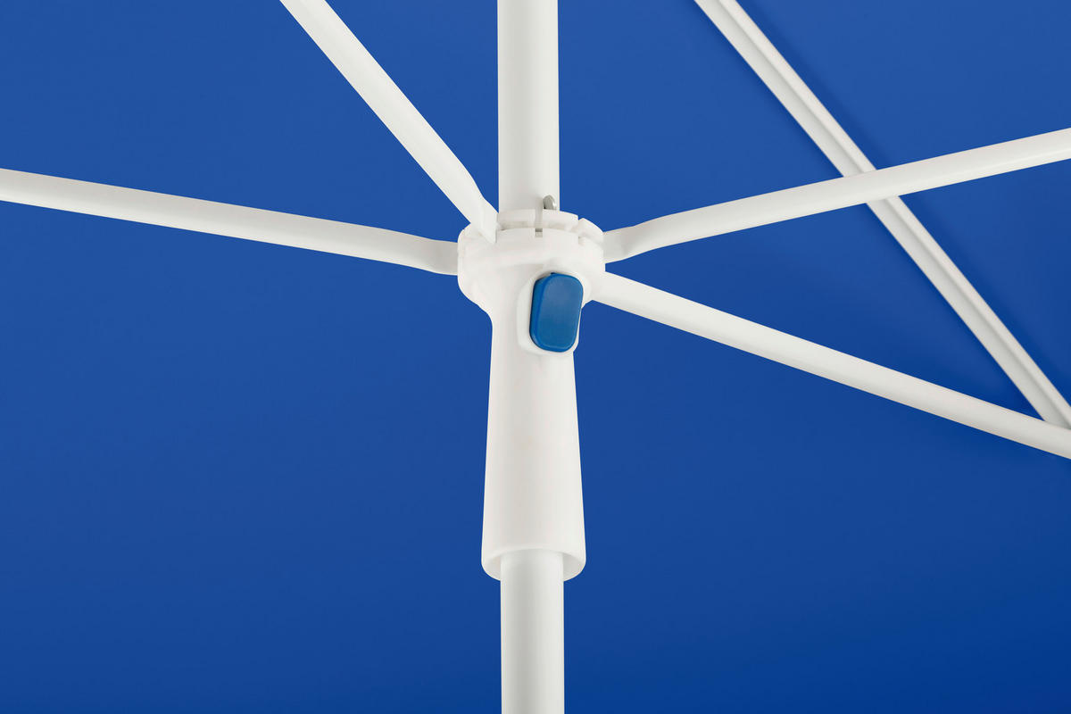 SONNENSCHIRM 180 cm Blau  - Blau/Weiß, Basics, Textil/Metall (120/225/180cm) - Schneider