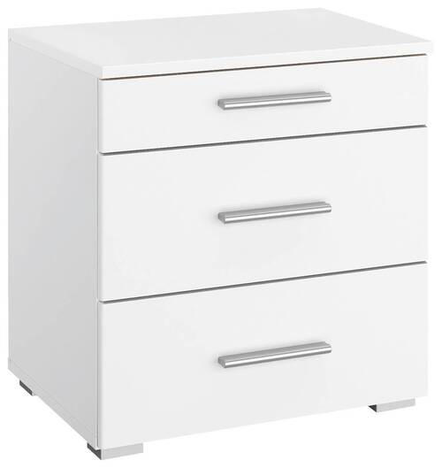 NACHTSCHRANK 47/52/42 cm - Alufarben/Weiß, KONVENTIONELL, Holzwerkstoff/Kunststoff (47/52/42cm) - Rauch Möbel