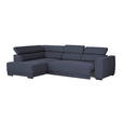 ECKSOFA Blau Struktur  - Blau/Schwarz, Design, Kunststoff/Textil (205/284cm) - Xora