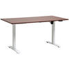 SCHREIBTISCH höhenverstellbar  - Walnussfarben/Weiß, MODERN, Holzwerkstoff/Metall (160/73-123/80cm) - Livetastic