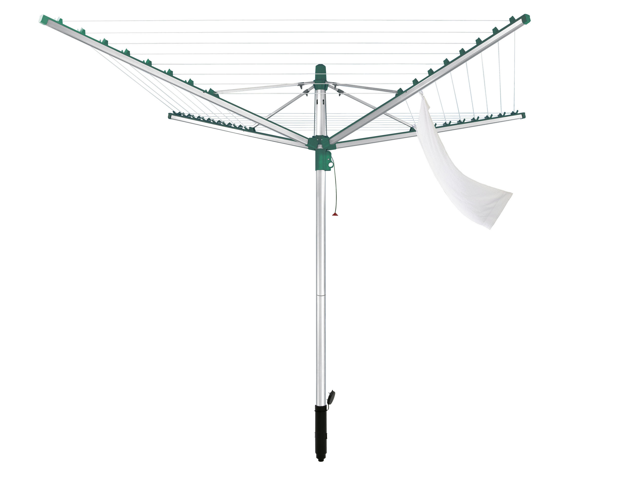 WÄSCHESPINNE  - Silberfarben/Grün, MODERN, Kunststoff (300/168cm) - Leifheit
