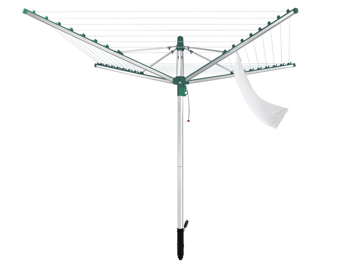 WÄSCHESPINNE  - Silberfarben/Grün, MODERN, Kunststoff (300/168cm) - Leifheit