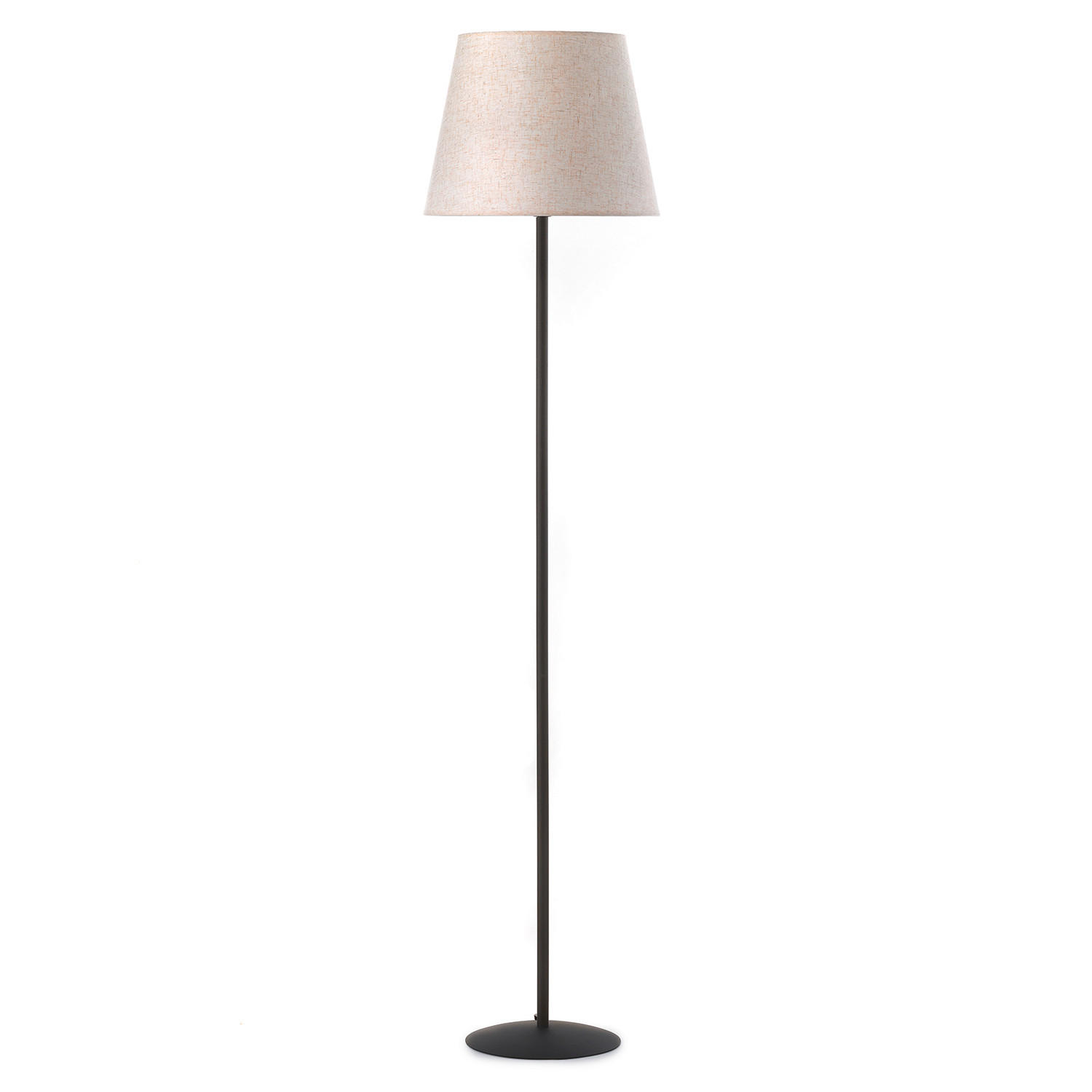 STOJACÍ LAMPA, 28/28/173 cm - černá/krémová, Konvenční, kov/textil (28/28/173cm)