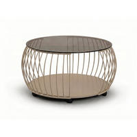 COUCHTISCH Sicherheitsglas 80/80/46 cm rund Creme  - Creme, Design, Glas/Holzwerkstoff (80/80/46cm) - Xora