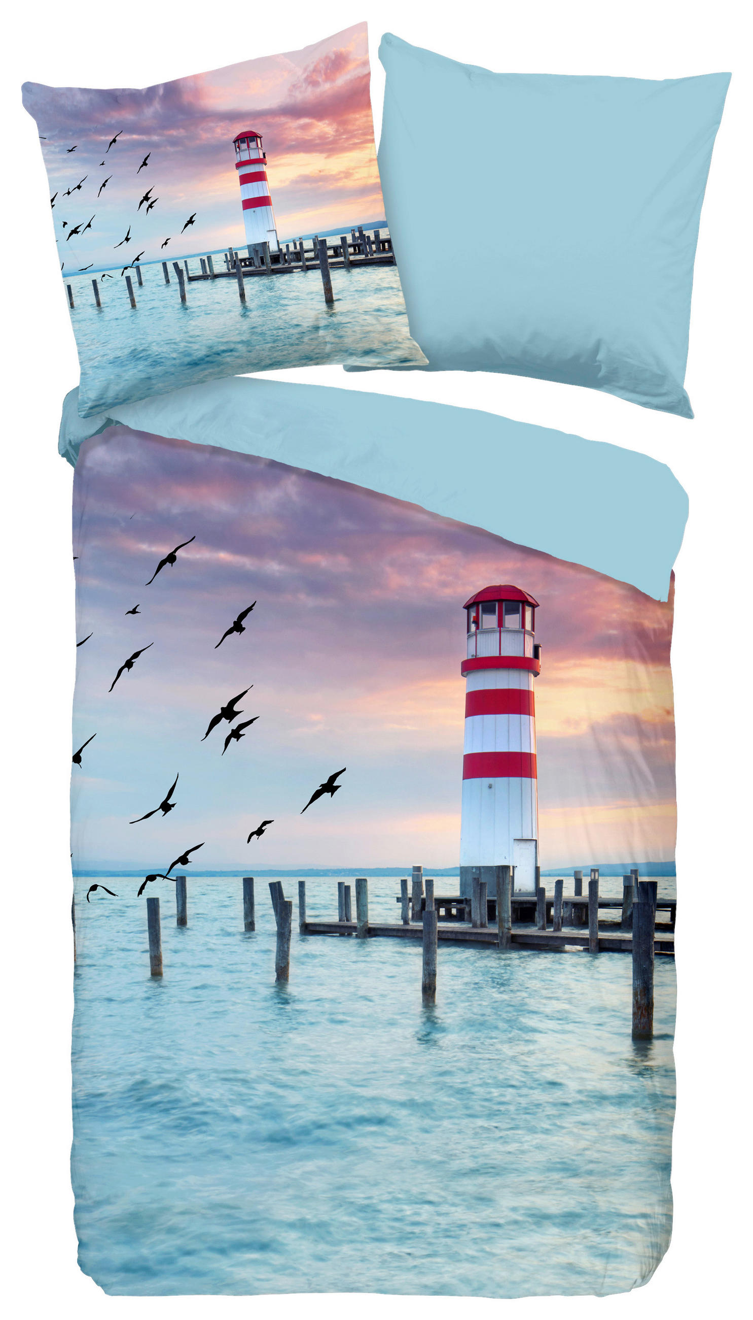 BETTWÄSCHE 135/200 cm Lighthouse Mikrofaser  - Multicolor, Design, Textil (135/200cm)