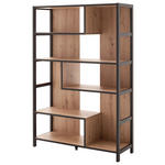 REGAL Anthrazit, Eichefarben  - Eichefarben/Anthrazit, Design, Holzwerkstoff (116/175/40cm) - Carryhome